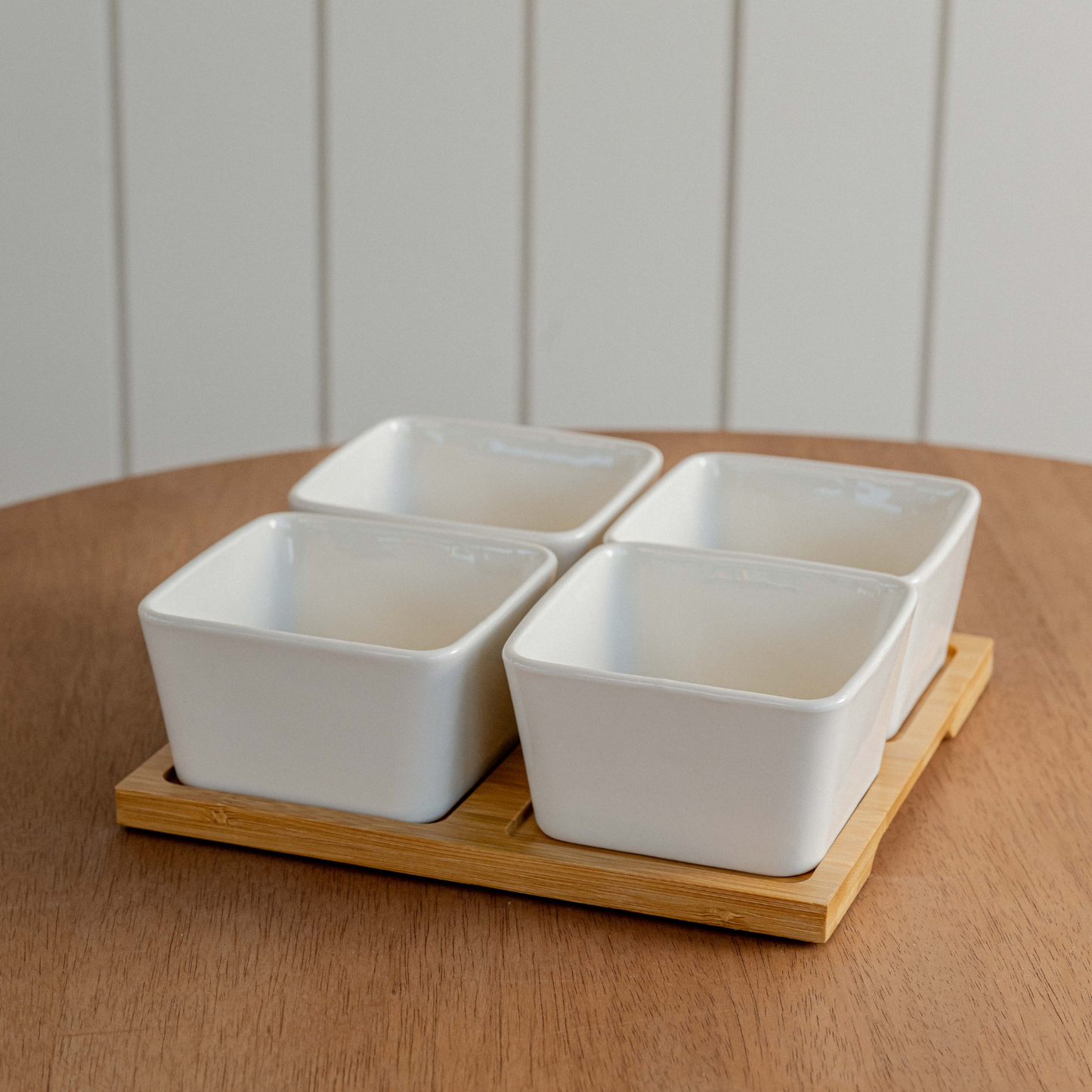 Set Copetinero ceramico X4 unid cuadrado 9X9Cm - BAI