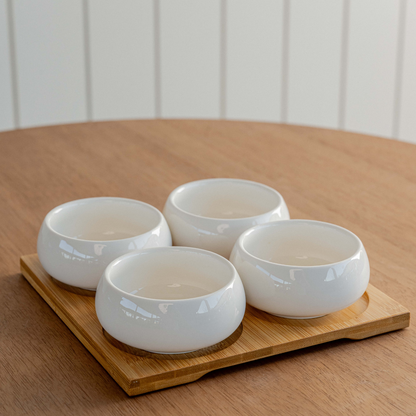 Set copetinero ceramico X4 unid redondo 18X18Cm - BAI
