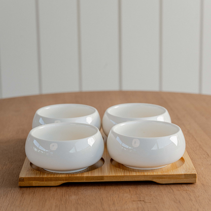 Set copetinero ceramico X4 unid redondo 18X18Cm - BAI